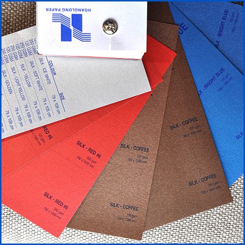 Giấy Silk Red Coffee Blue
